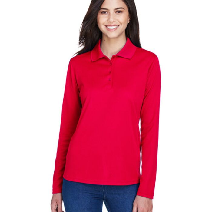 Ladies' Pinnacle Performance Long-Sleeve Piqué Polo Thumbnail