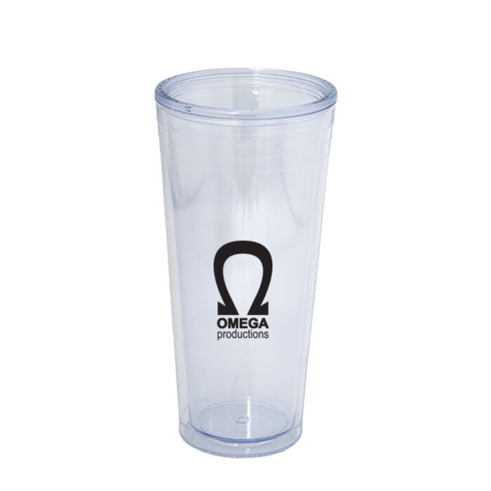 709 ML. (24 FL. OZ.) DOUBLE WALLED TUMBLER WITH STRAW Thumbnail